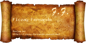 Ficzay Fernanda névjegykártya